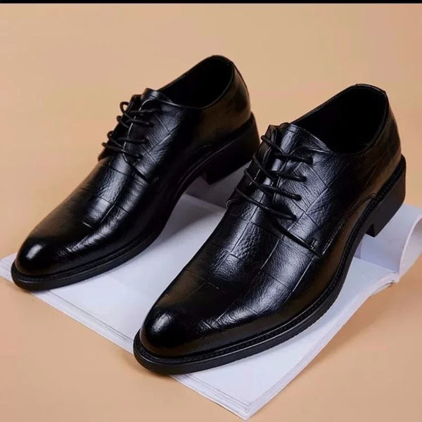 Men Wedding Leather Business Men's Dress Pointed Casual Youth British Style Inner Heightening Spring New Arrivals Shoes