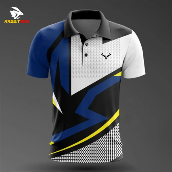 Breathable and Quick Drying Badminton Tennis Lapel Sports Short Sleeve Golf Jersey Summer Fashion Sports Casual Men's Polo Shirt