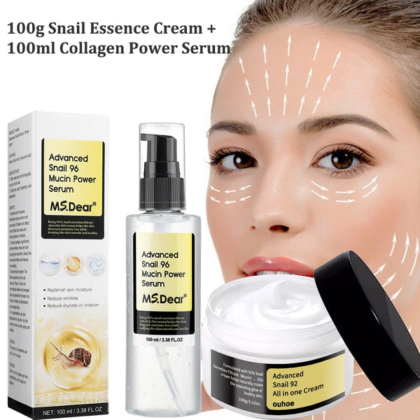 Snail Collagen Face Cream / Repair Essence Hydrating Moisturizing Fade Dark Spots Anti-aging Facial Serum Cream Korean Skin Care