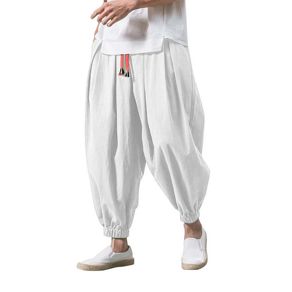 2025 New Fashion Drawstring Harem Pants Men’S Baggy Jogging Pants Japanese Men Crotch Wide Leg Pants Male Casual Loose Trousers