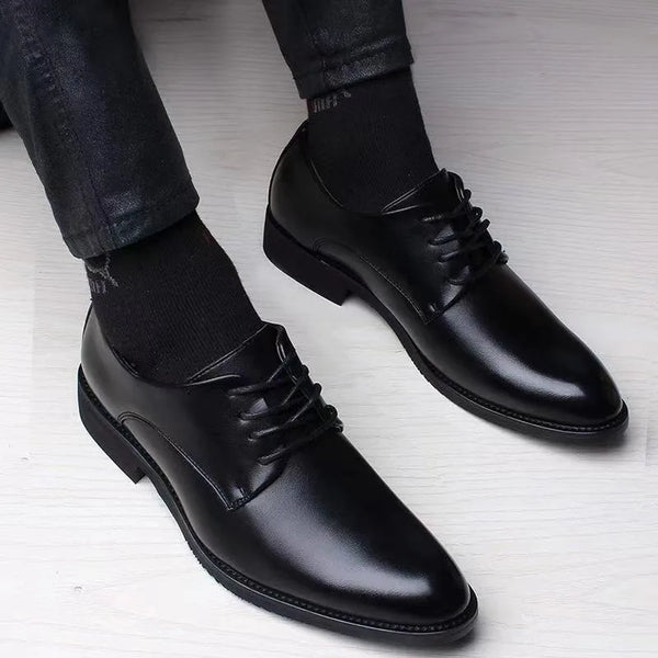 Spring and Autumn British Casual Business Formal Leather Shoes Men Shoes Heightening Single Shoes Shoes Casual Shoes Suit