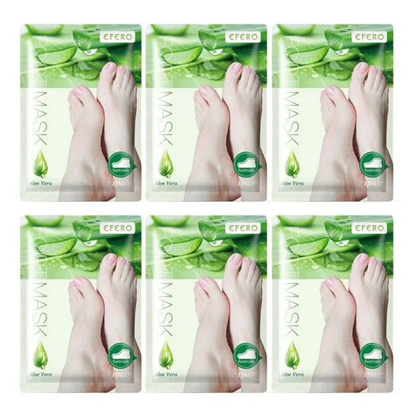 6packs Exfoliating Foot Mask Feet Peeling Mask Spa Socks Smooth Dead Skin Remover Moisturizing Foot Mask