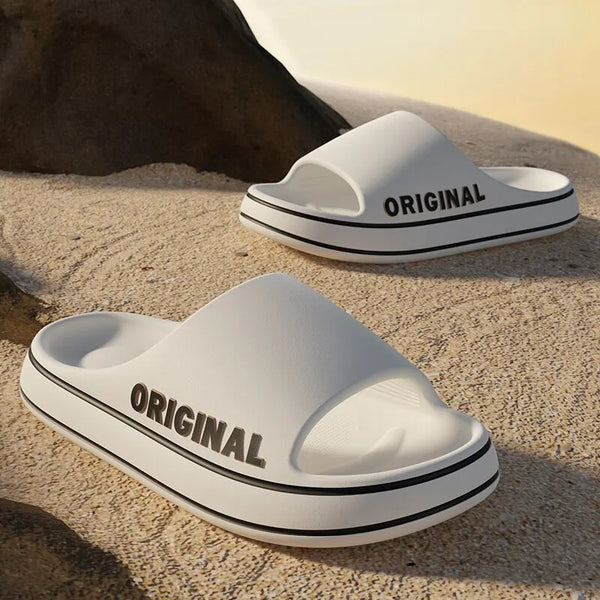 Feslishoet Summer Cool Men Slippers Soft Sandals Beach Casual Shoes Light EVA Slides Brand Sandals Outdoor