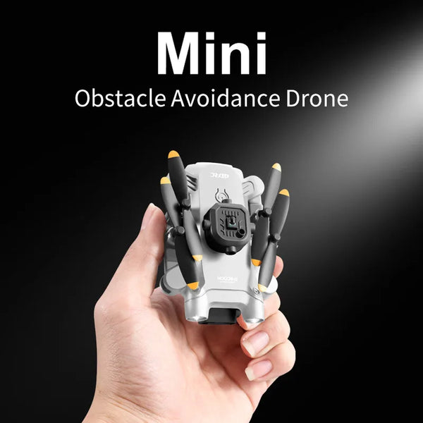 Mini V30 WiFi FPV Drone With 4K HD Dual Camera Obstacle Avoidance Drones Foldable RC Quadcopter Gift for Adults Kid Black Grey