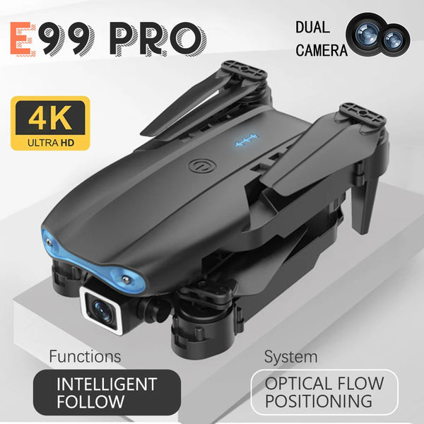 E99 Pro Dron 4K Dual Camera  Optical Flow Quadcopter Obstacle Avoidance Aerial Photography Dron Large capacity battery toy gift