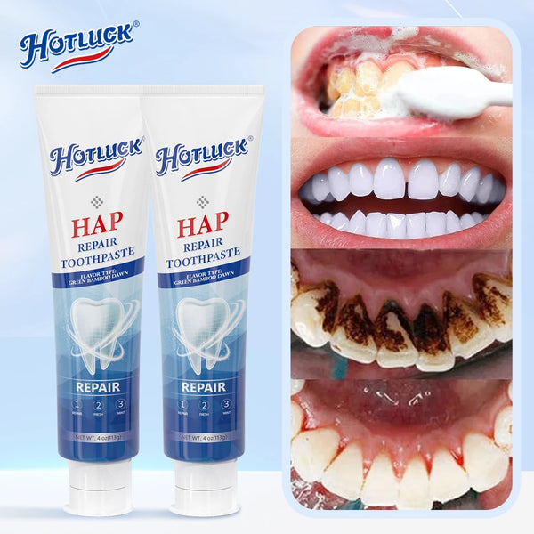 Hotluck Fluoride Free Nano Hydroxyapatite Toothpaste for & Sensitive Relief, Whitening, SLS Free, Natural Peppermint