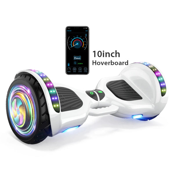 2025 New Cool Lighting Tunnel Motor Hoverboard 10inch Self Balance Scooter 700W Dual Motor For Kids And Adults