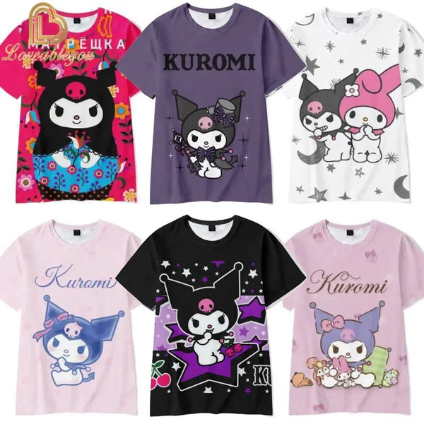 San Anime Cartoon Summer Kuro T Shirt My Melody 3D Print Cartoons Clothes Kid Girl Boy Fashion T Shirt Funny Casual Top