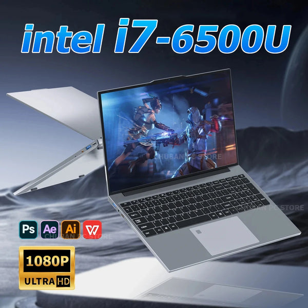 Intel i7-6500U Computer 15.6'' Laptop Computer 16GB DDR4 1TB 2TB SSD Fingerprint unlock Windows 11 Laptops Office Study Notebook