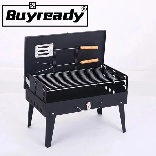 Household Outdoor Portable Box Type BBQ Stove Folding Barbecue Oven Barbecue Grill With Barbecue Tool