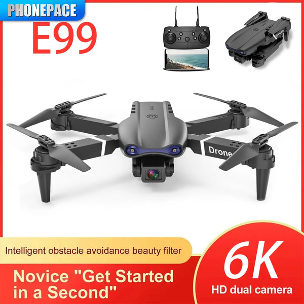 E99 Folding Drone Quadcopter Remote Control Handle Four Axis Aircraft HD 4K Photography UAV Altitude Fixation