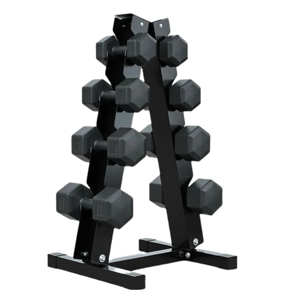 Cheap Wholesale 100lbs Hex Rubber Gym Dumbbells Lbs Fitness Weights Cast Iron Rubber Coated Hex Dumbbells Set With Rack