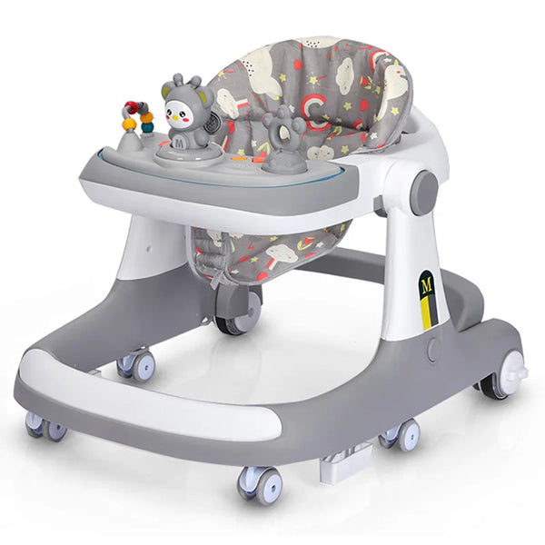 Folding Baby Walker Sit-To-Stand Learning Walker Kids Multifunctional Baby Push Walker 4 In 1