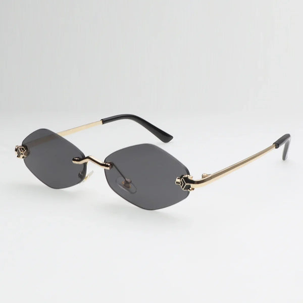 Women's Metallic Polygonal Sunglasses