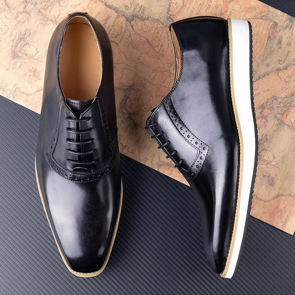 Wholesale Men Shoes Leisure Fashion Business Shoes Handmade By Genuine Leather Casual Formal Rubber Bottom Oxfords Shoes