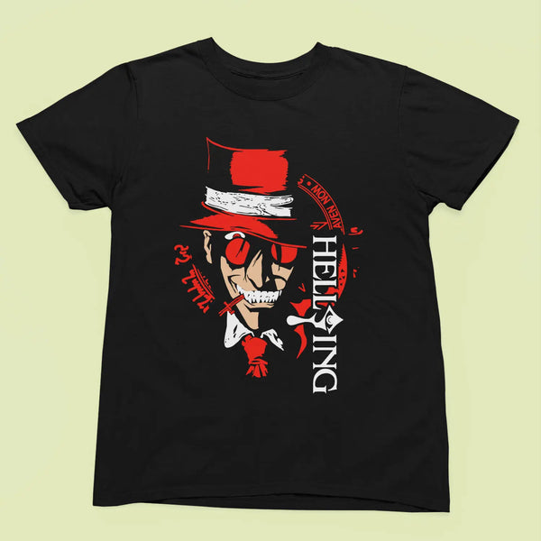 Hellsing Alucard Vampire Graphic T-Shirt – Anime Horror - Men, Women, Kids Tee