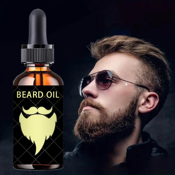 100%Natural Accelerate Facial Hair Grow Beard Essential Oil Hair and Beard Growth Oil Men Beard Grooming Products Skin Care